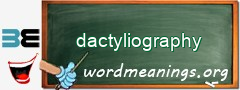 WordMeaning blackboard for dactyliography